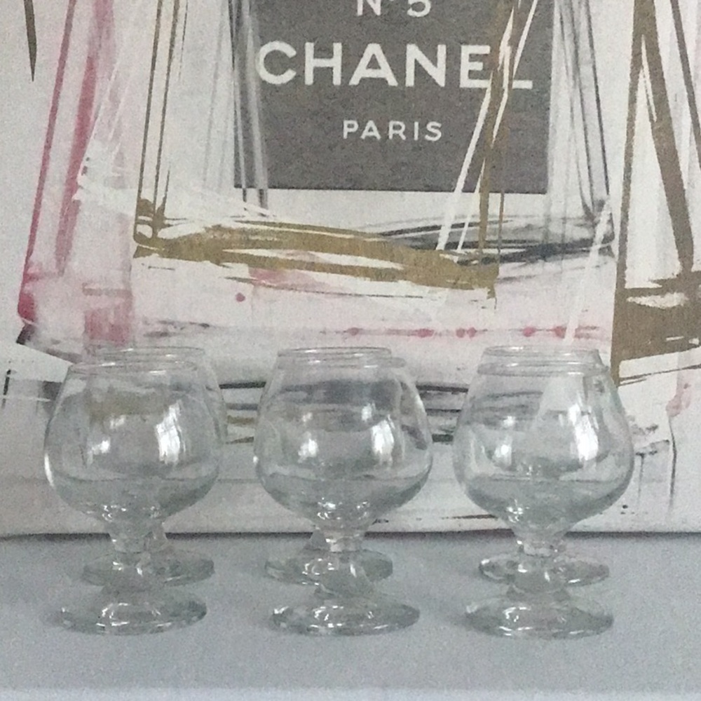 NWOT 6 vintage 70’s brandy glasses